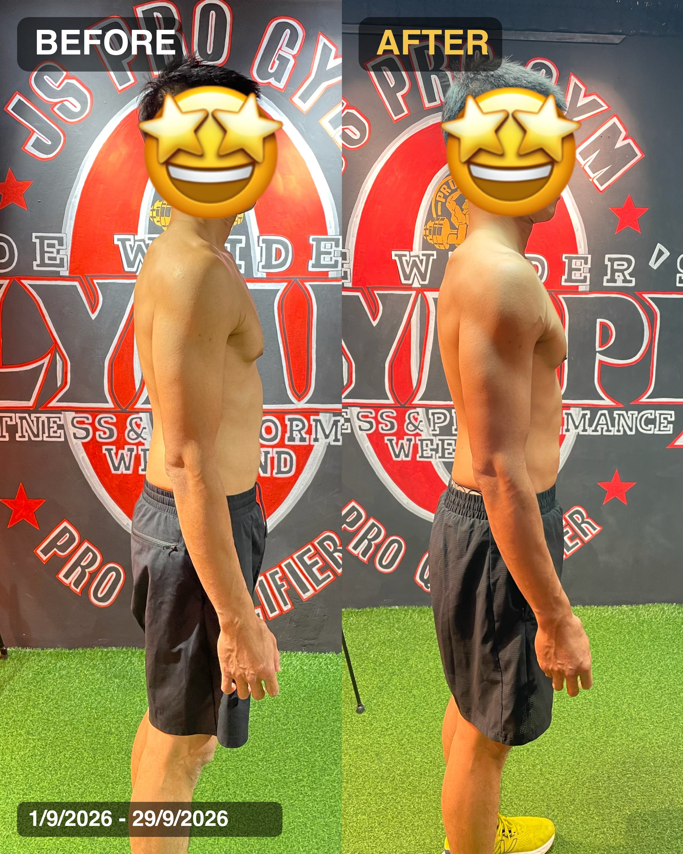 JSPROGYM client transformation — before & after
